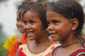 At one of the slums in India where Charity United's educational programs are in place.
