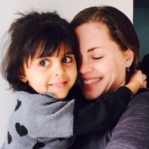 Megan and Refugee Child