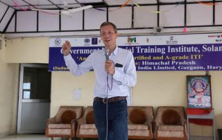 William Tucker in Solan lecturing on drug education